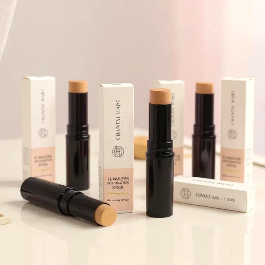Chantal Hart flawless foundation sticks with packaging on a light background