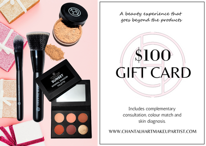 A gift card of $100 to be used at Chantal Hart Cosmetics