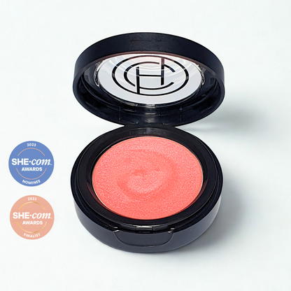 Chantal Hart Compact creme blush with a black case on a white background