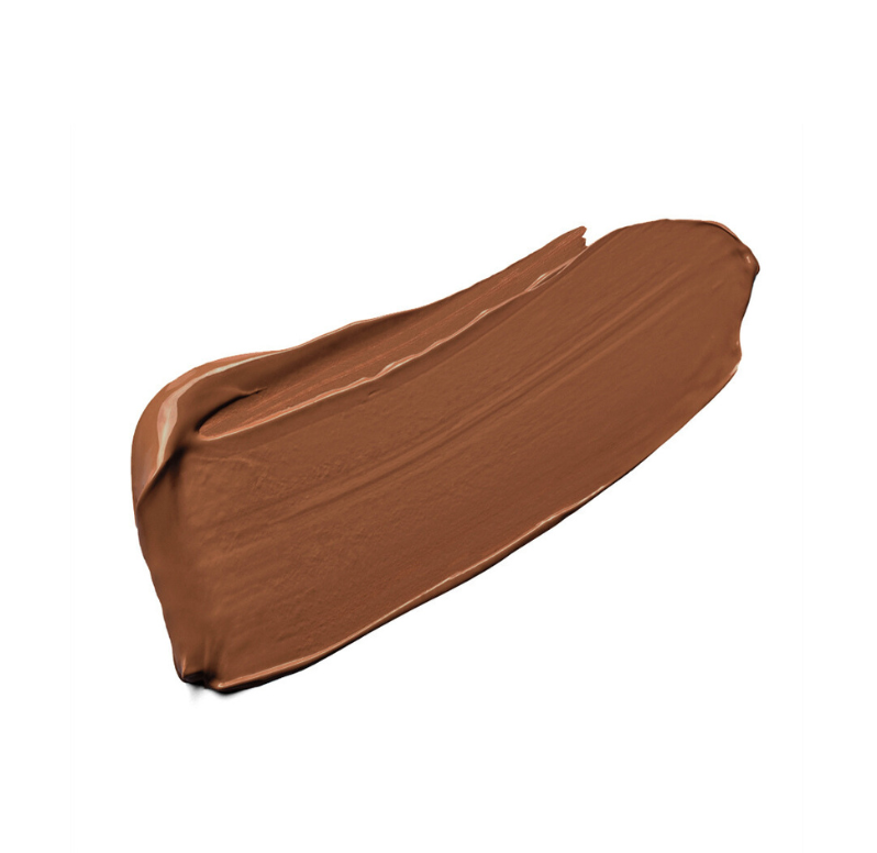 Brown makeup swatch on a white background