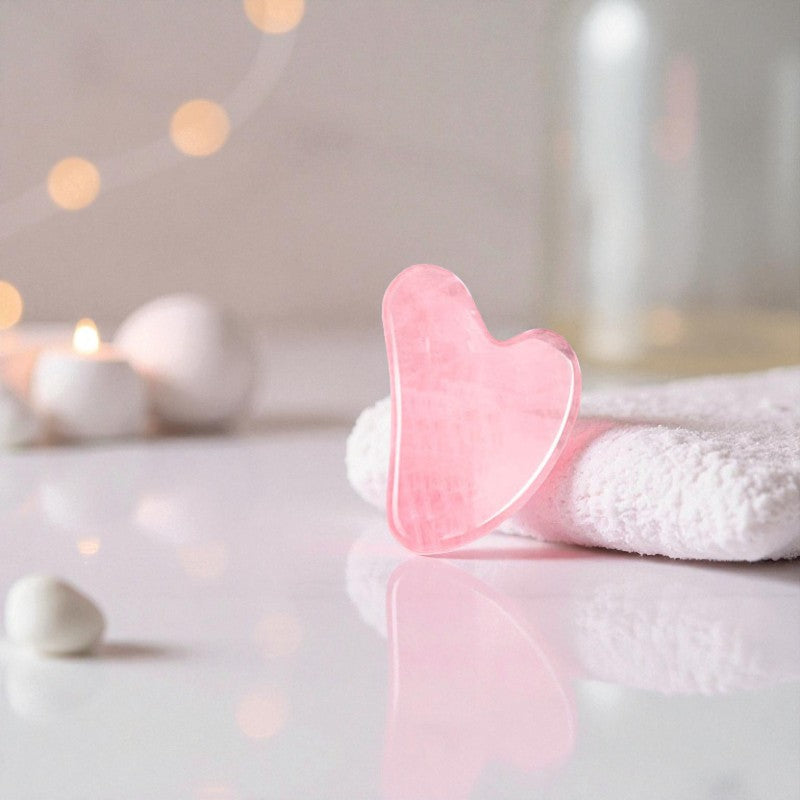 Gua Sha Rose Quartz Facial Stone